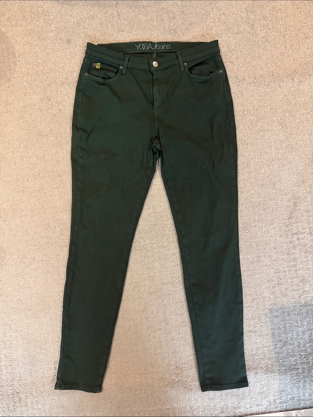 YOGA Jeans Forest Green Skinny Jeans